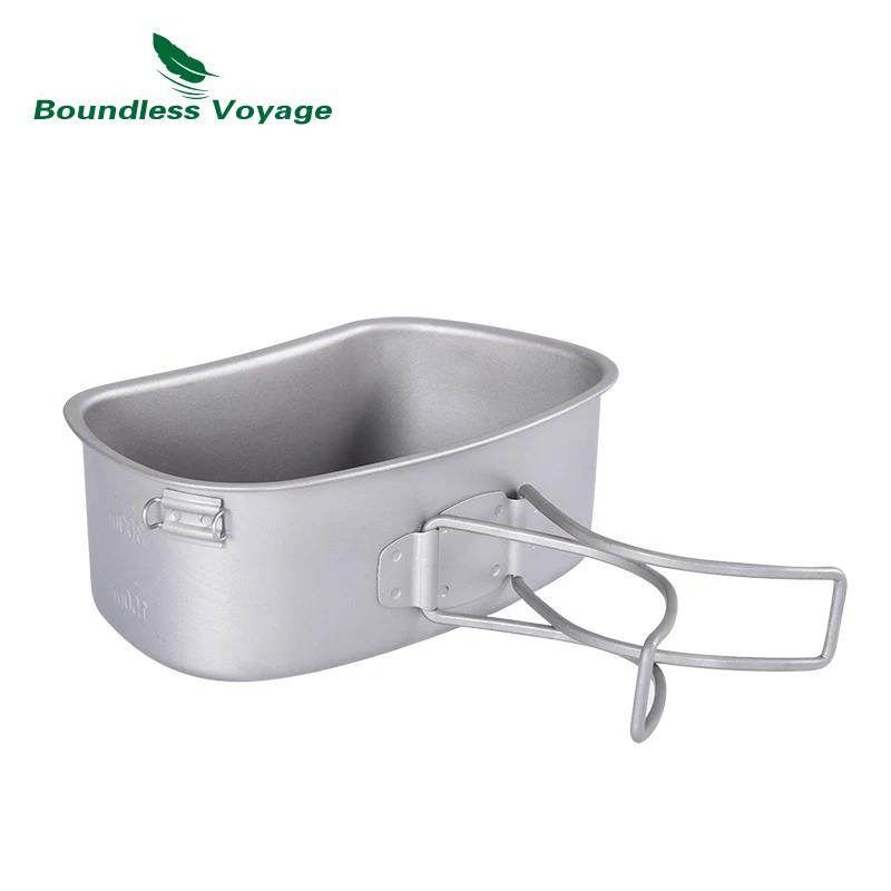 Cantine militaire titane Boundless Voyage kit camping bol bouilloire bouteille cuisine plein air