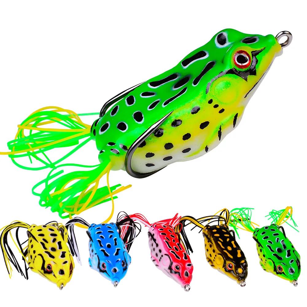 1 pièces 5G 8.5G 13G 17.5G grenouille leurre Tube souple appât en plastique leurre de pêche avec ham