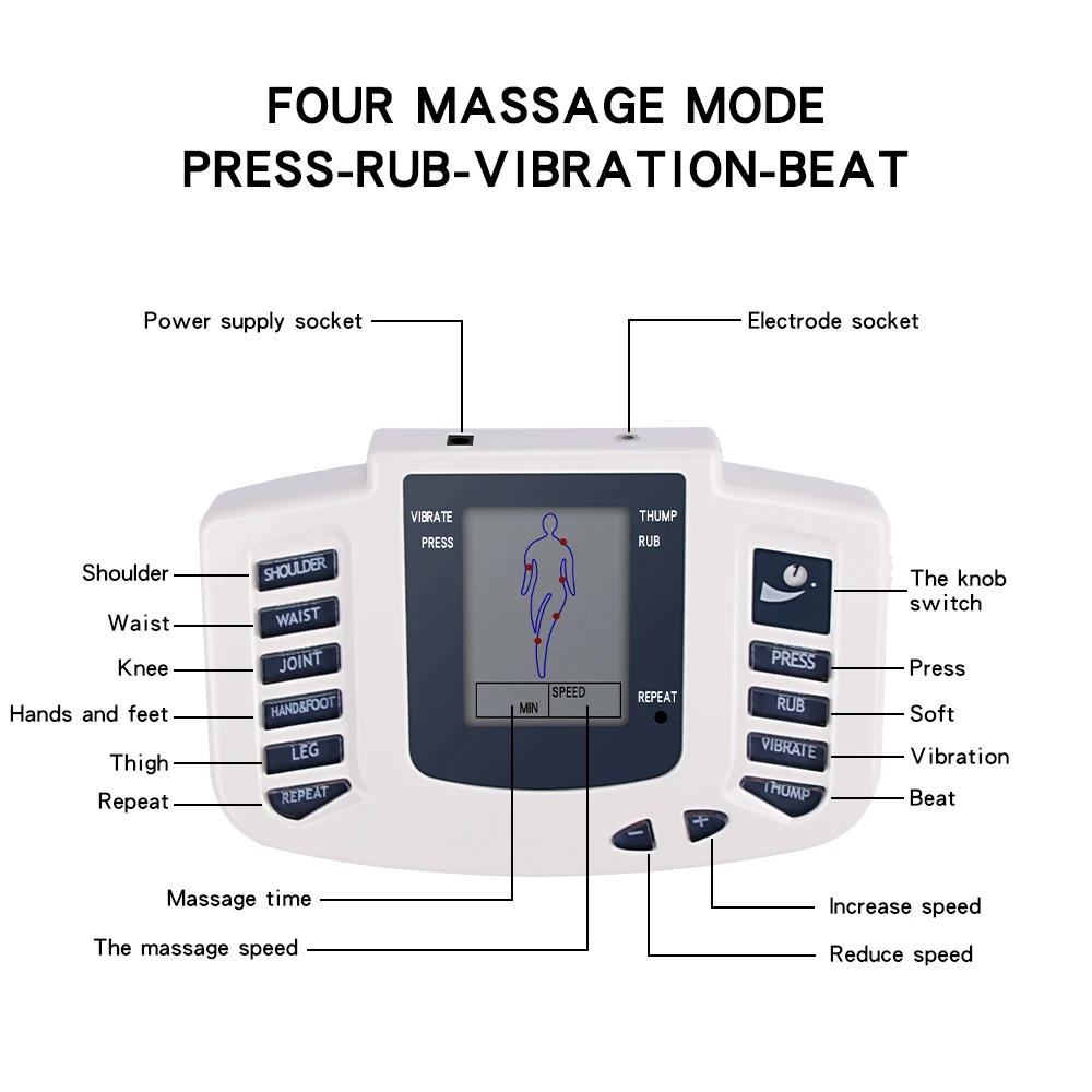 Électrostimulateur musculaire Tens pour tout le corps, thérapie d'acupuncture EMS, Massage, 16 couss