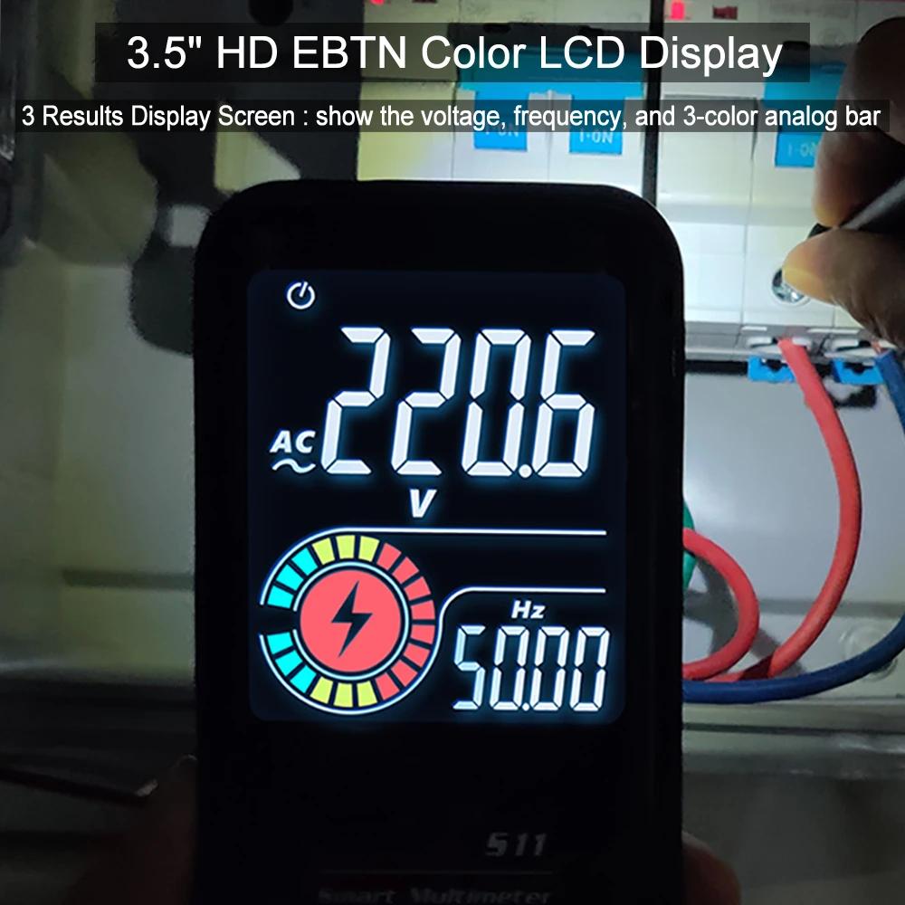 BSIDE multimètre numérique 9999 T-RMS 3.5 "affichage couleur LCD tension cc AC capacité Ohm Diode mu