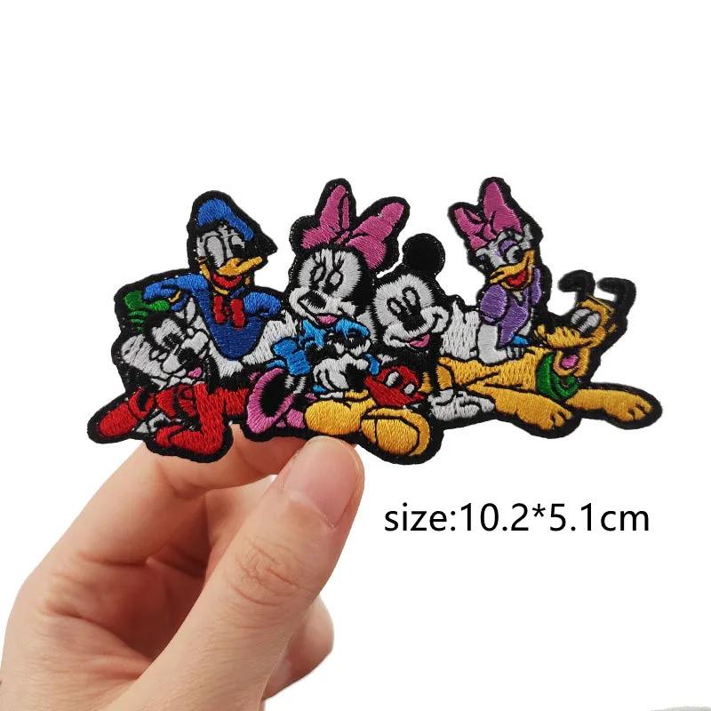 Patch brodé de haute qualité Mickey et Minnie Mouse, style dessin animé, pour repassage sur t-shirt,
