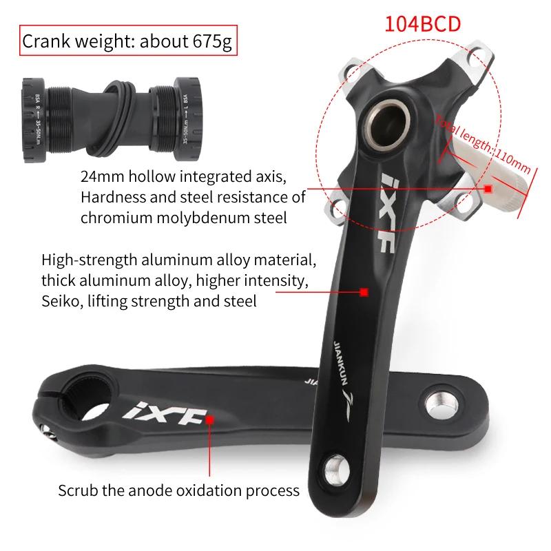 IXF 104bcd vélo vtt manivelle 170mm pédalier ZTTOMtb pédalier vélo pédalier Hollowtech compteur de p