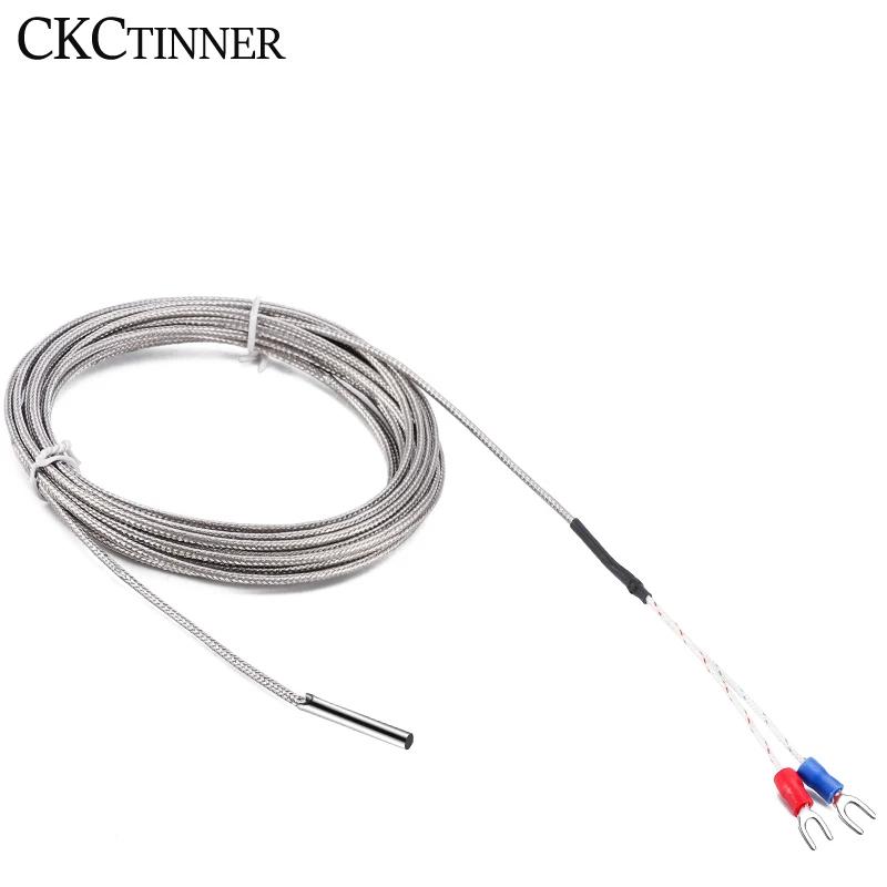 Thermocouple de Type K 4x30mm, 1/2/3/4/5M, Type de sonde, fil tressé blindé, capteur de température
