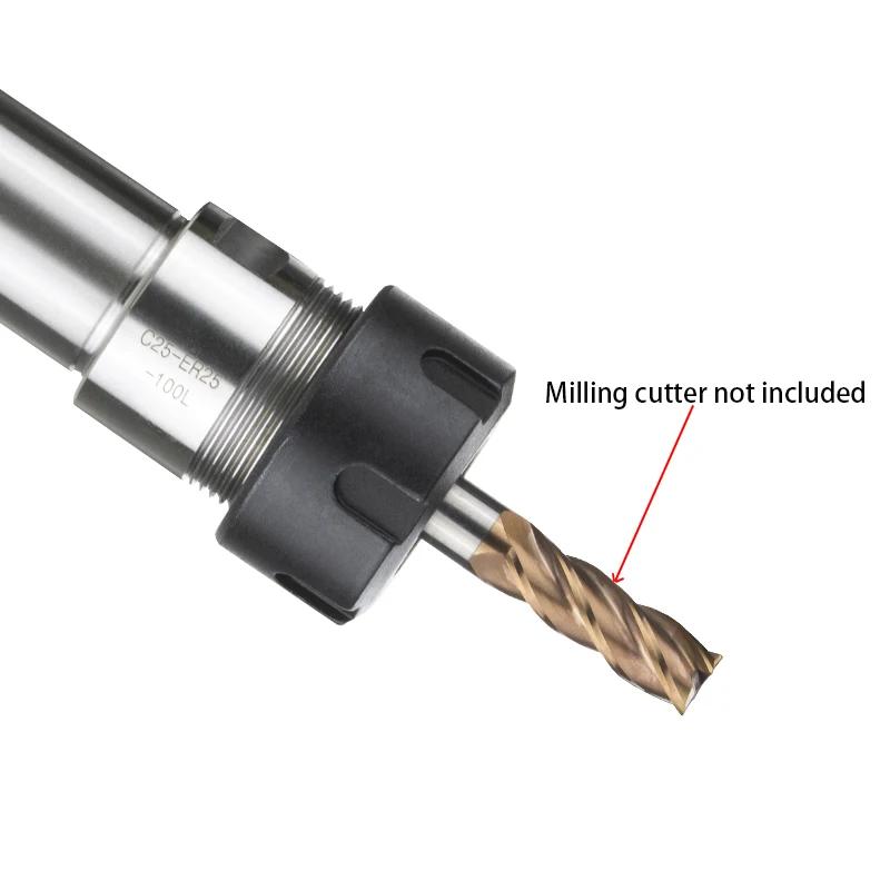 Support de mandrin à pince C10/C12/C16/C20/C25/C32/C40 pour ER8-ER25A/ER11-32M/UM, tige d'extension