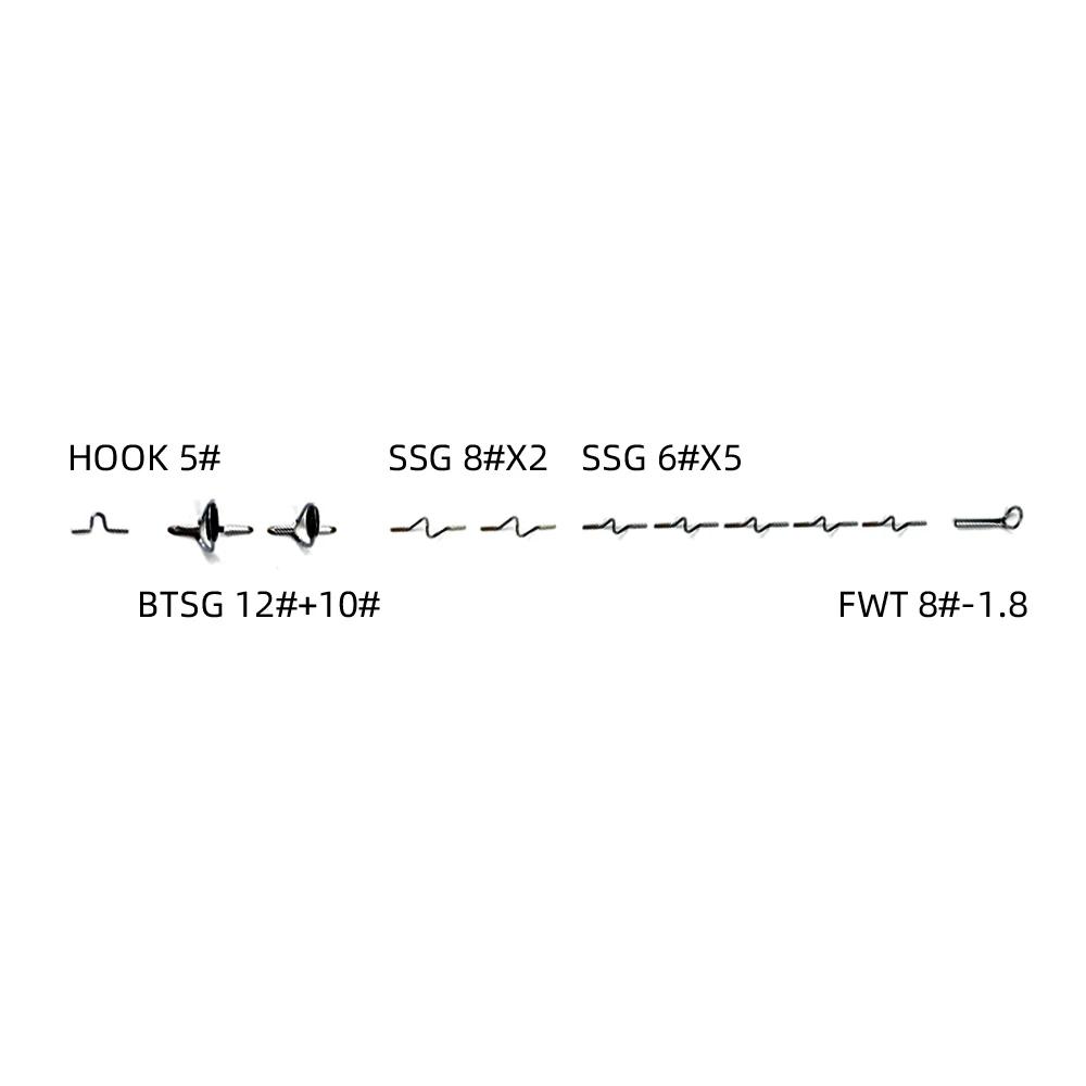 NooNRoo IM8 8ft 6 pouces 4pc 1wt tige à mouche bricolage Cambo Kit Action rapide mouche vierge avec