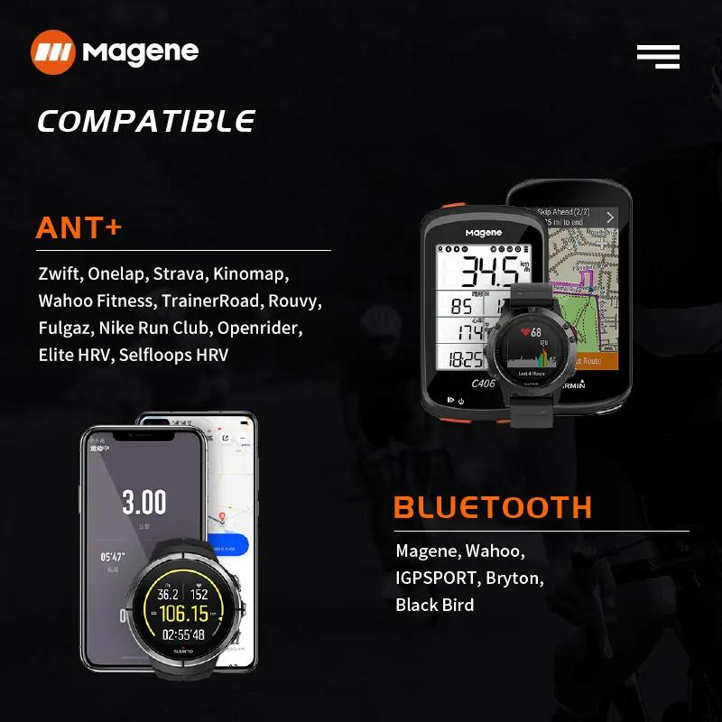 Magene Mover H64 capteur de fréquence cardiaque double Mode ANT Bluetooth avec sangle pectorale ordi