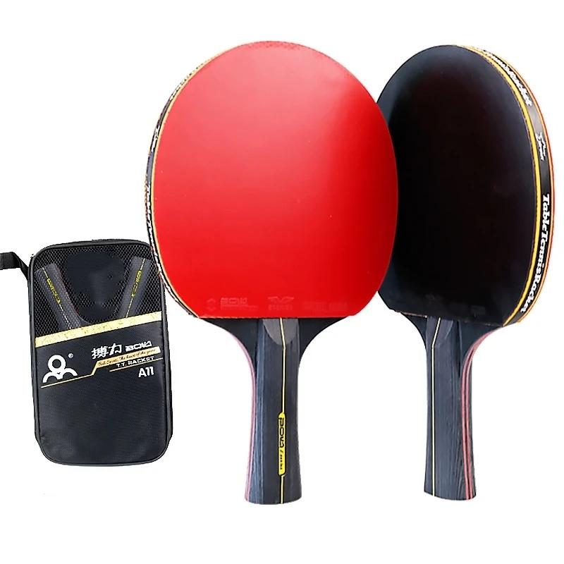 Raquette de Tennis de Table professionnelle 6 étoiles, 2 pièces, ensemble de raquettes de Ping-Pong,