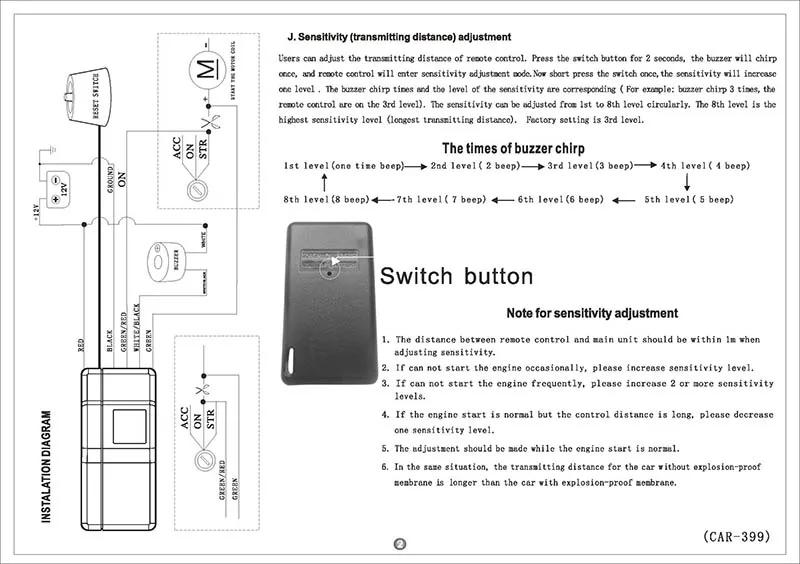 Imobilisateur Portable RFID 2.4GHz, moteur sans fil, verrouillage automatique, système d'alarme de v