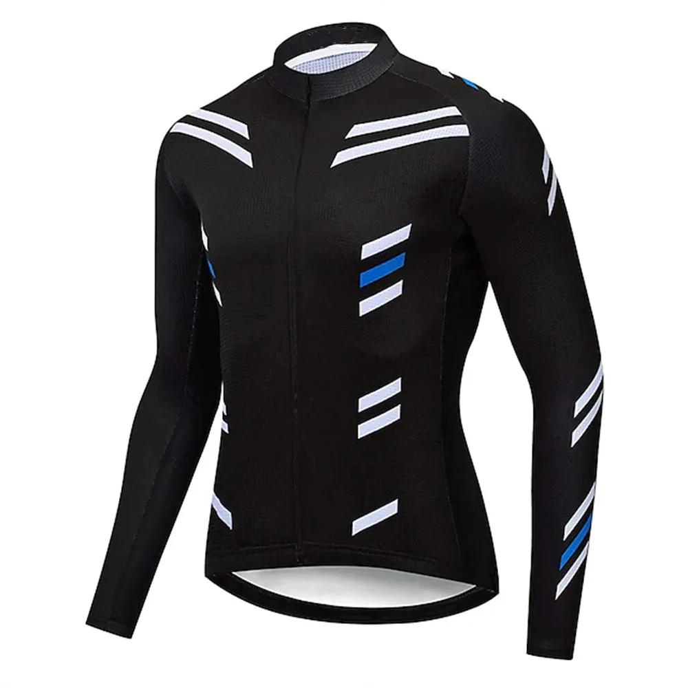 Maillot de cyclisme en polyester à séchage rapide pour homme, haut à manches longues, sublimation pe