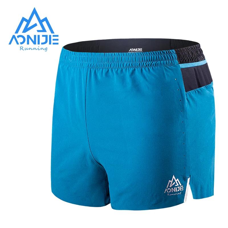 AONIJIE – boxer de sport F5101 pour hommes, short léger à séchage rapide sans doublure, ceinture éla