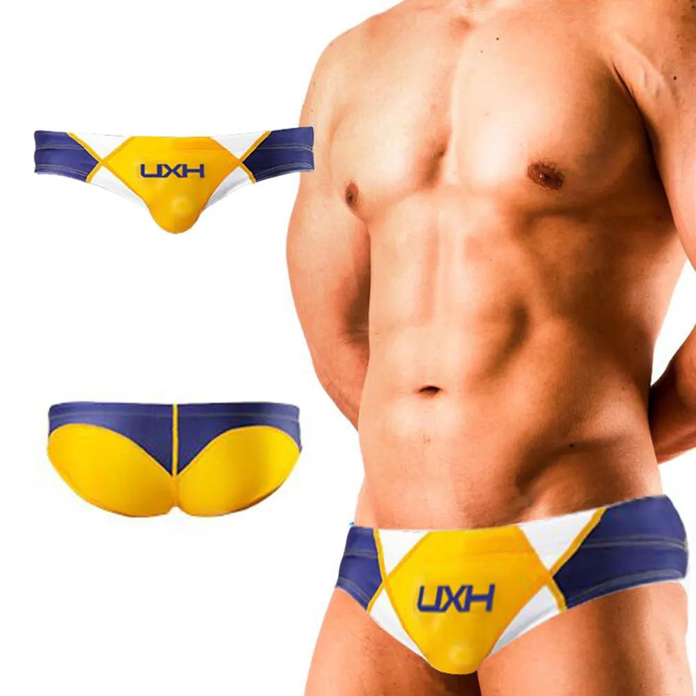 Slip de bain push-up sexy pour hommes - Maillot G-string surf été bikini solide doux