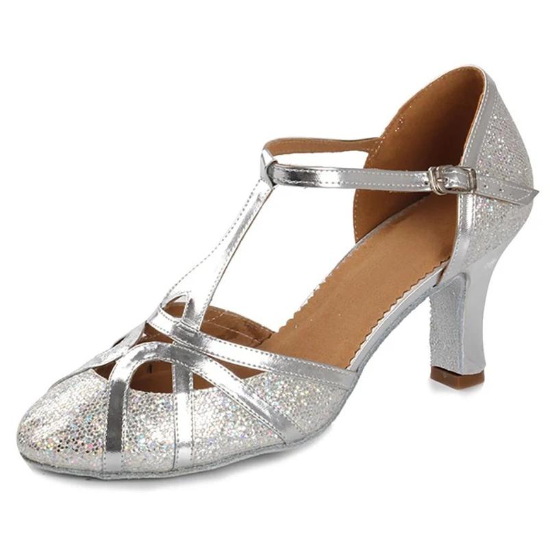 USHINE chaussures de danse de salon femmes paillettes chaussures de danse modernes Salsa salle de ba
