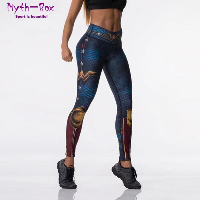 Femmes Sport Leggings impression 3D élastique taille haute Yoga pantalon super-héros Leggins Gym Fit