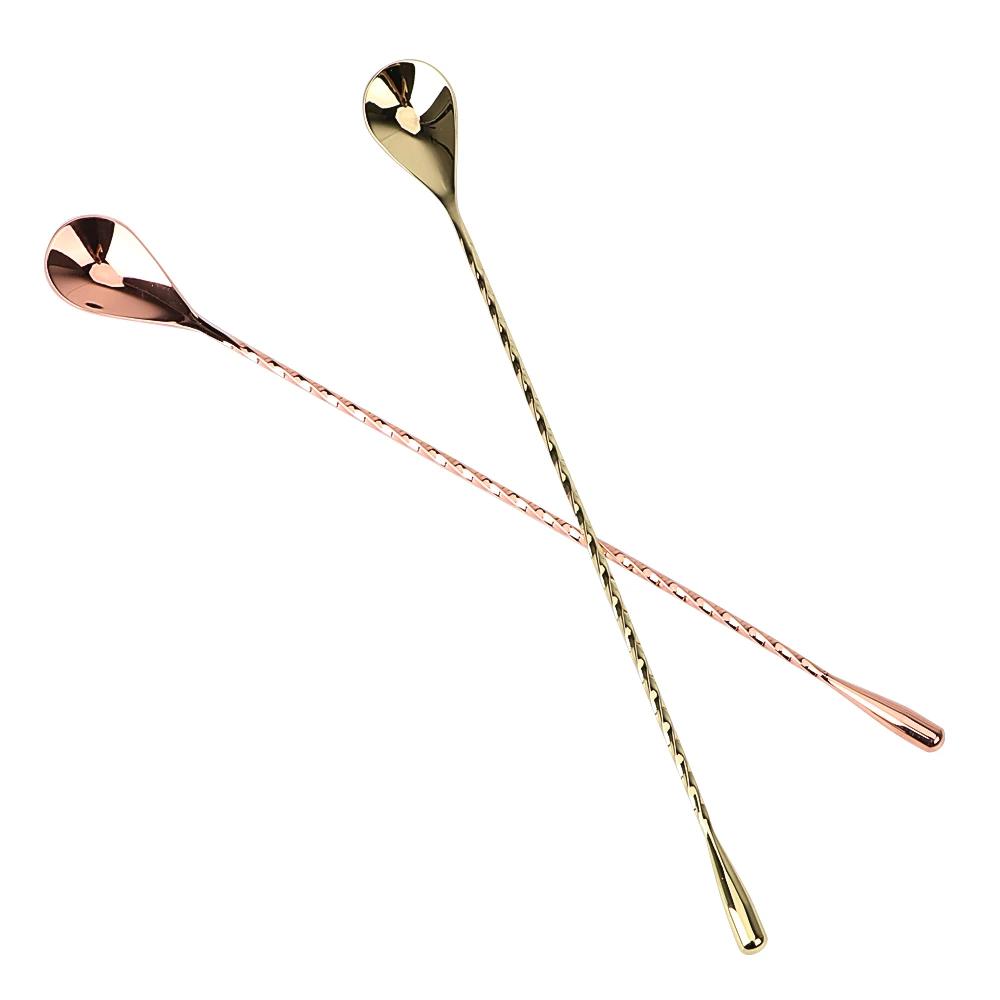 Cuillère à mélanger cuillère à Cocktail 30/40cm outils de barman en acier inoxydable Bar cuillère à