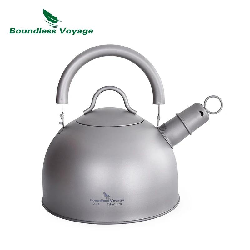 Pot d'extérieur ultraléger de grande capacité, Voyage sans limite, bouilloire en titane de 2L avec B
