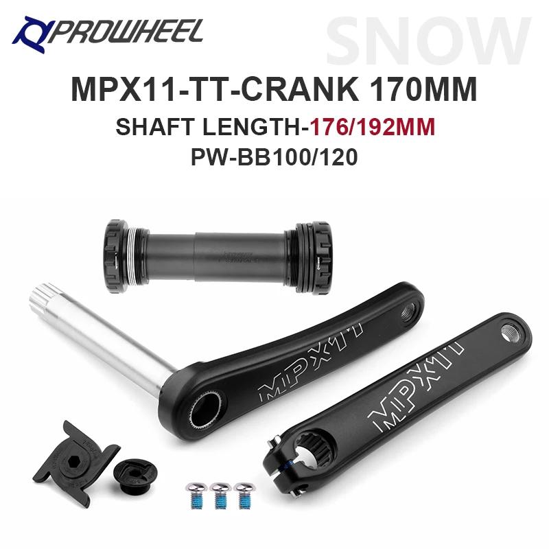 PROWHEEL pédalier de vélo de neige pédalier Fatbike 176/192mm support inférieur Compatible pour SRAM