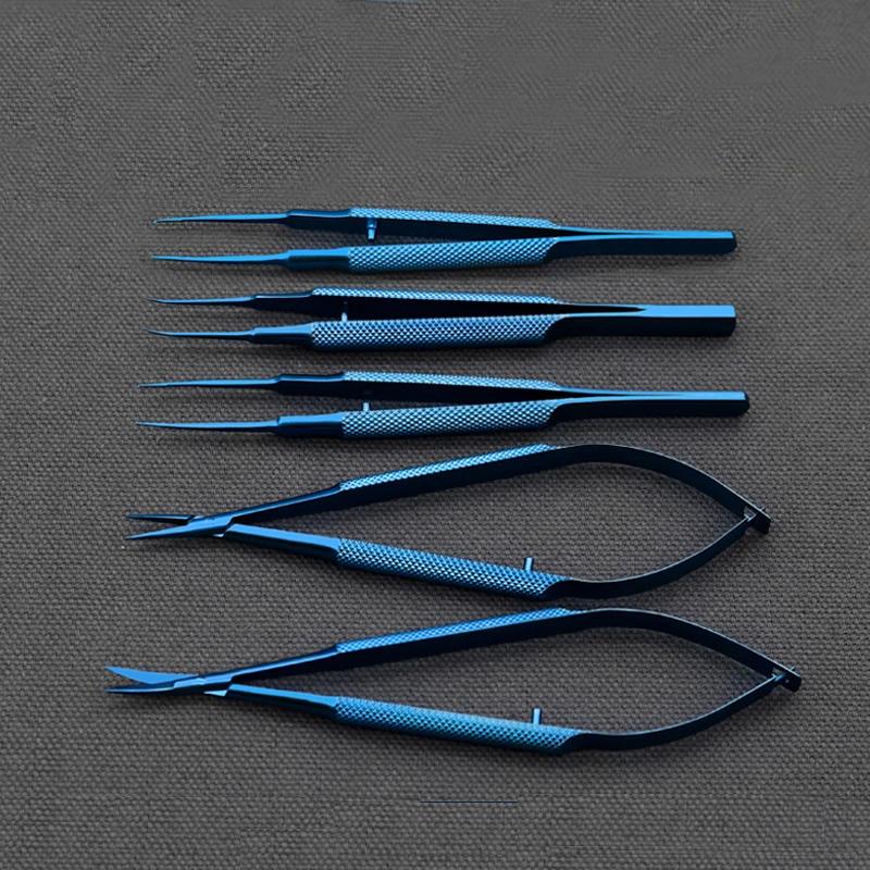 Kit d'instruments de microproporpour personnes âgées, ciseaux porte-aiguille, pinces, 14cm