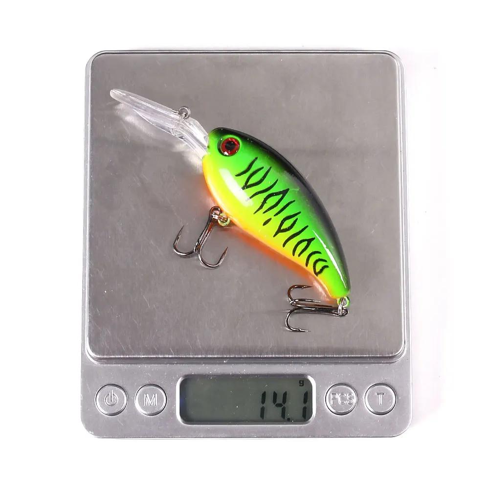 Hengjia – Leurre méné artificiel Crankbait, Wobbler, appât artificiel idéal pour la pêche au bar, au