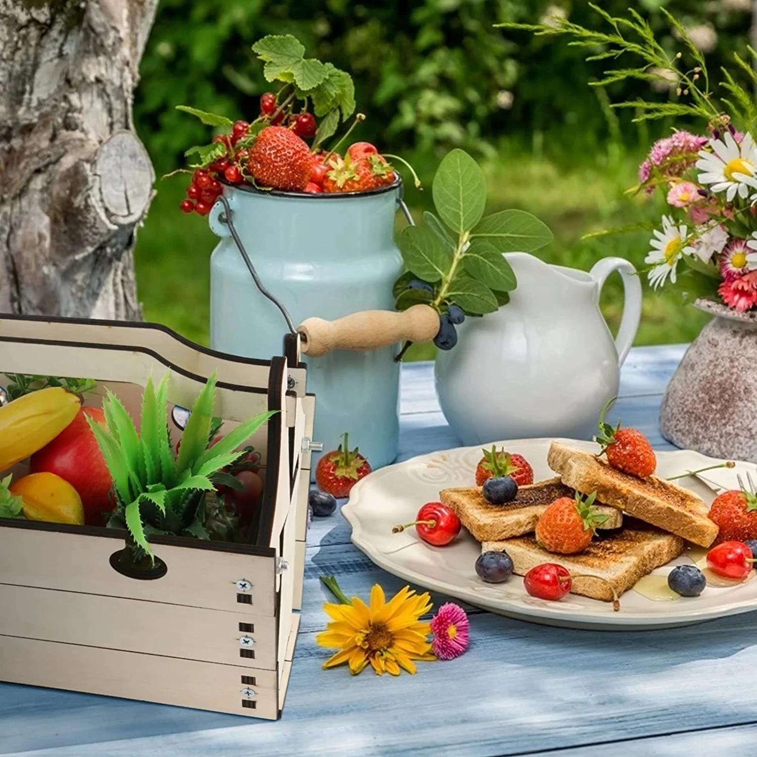 Table pliante de pique-nique en plein air 2 en 1, bureau en bois multifonctionnel, panier de rangeme