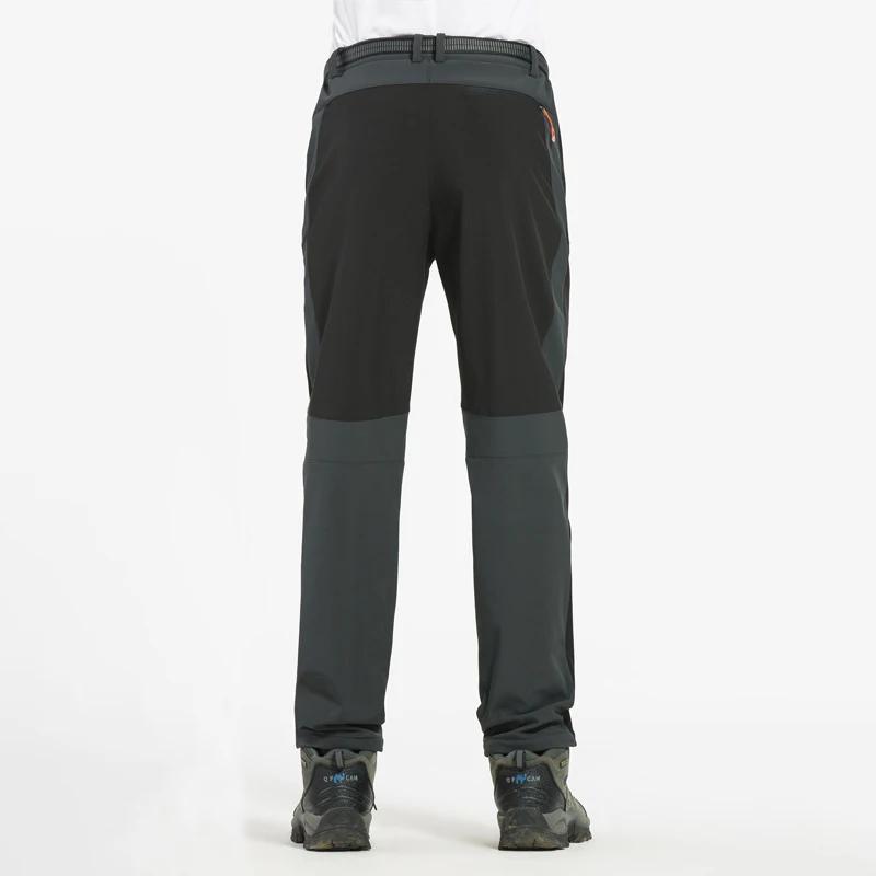 LNGXO Pantalon de randonnée en polaire épais et chaud pour homme, imperméable, coupe-vent, pour l'ex