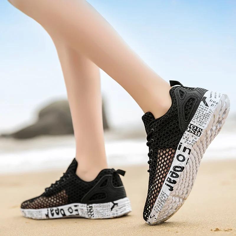 Chaussures de plage d'été de haute qualité pour hommes, sandales d'extérieur, baskets en maille d'ai