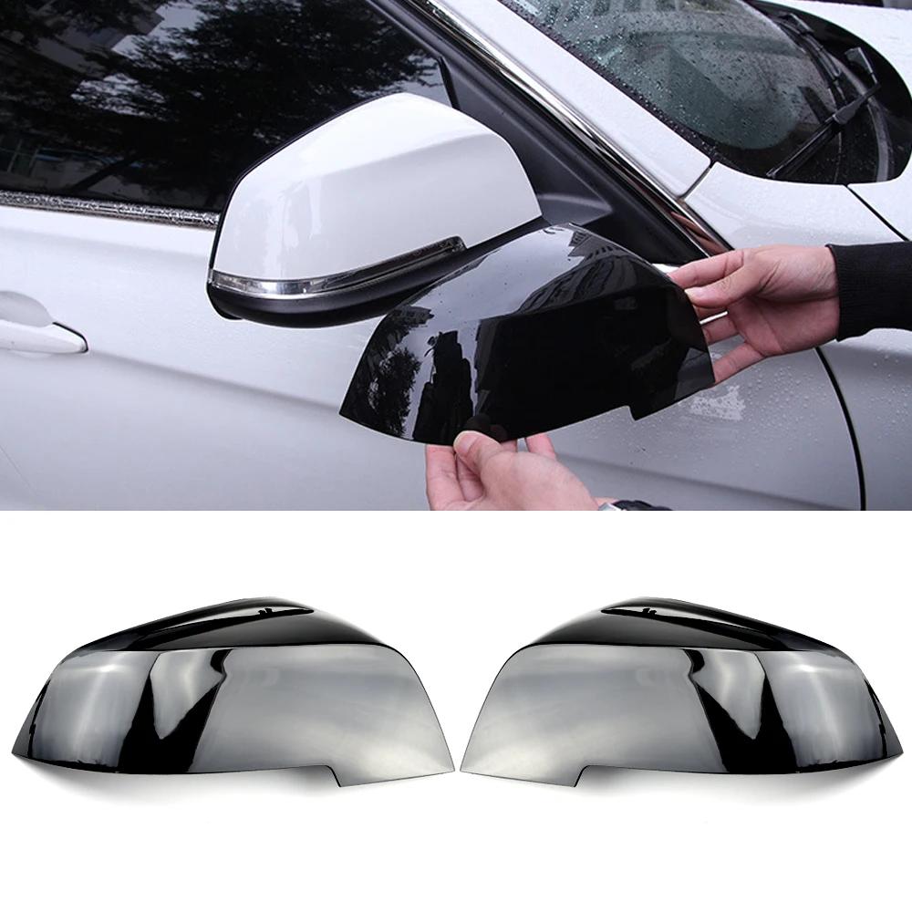 Couvercle de rétroviseur noir carbone, 2 pièces, pour BMW série 1 2 3 4 X M 220i 328i 420i F20 F21 F