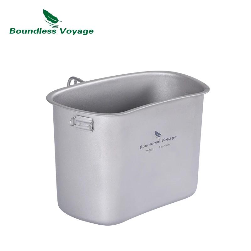 Cantine militaire titane Boundless Voyage kit camping bol bouilloire bouteille cuisine plein air