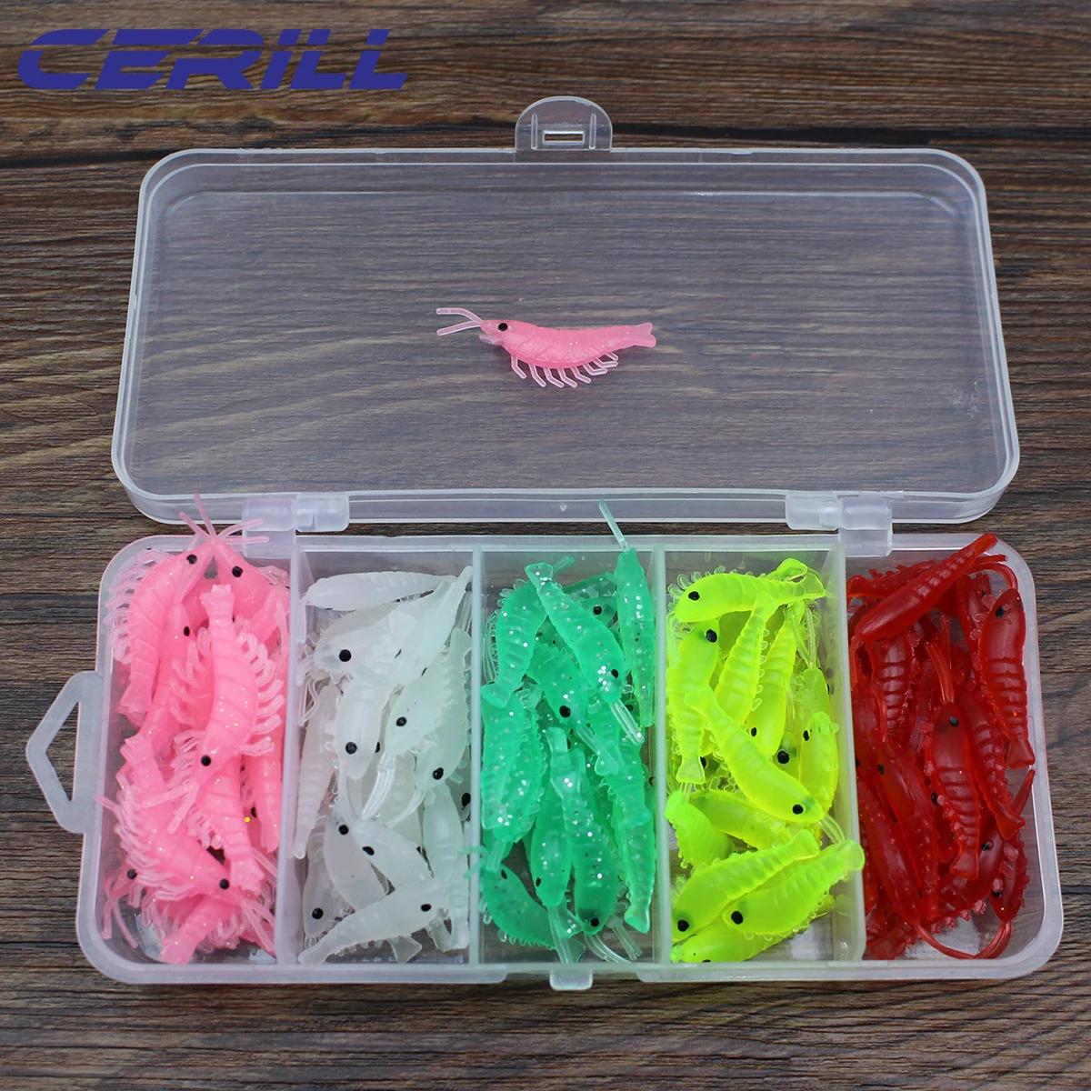 Cerill-Leurres de pêche en silicone souple, petit appât, carpe, bar, jigging, WobJeff, nageur Él, ma