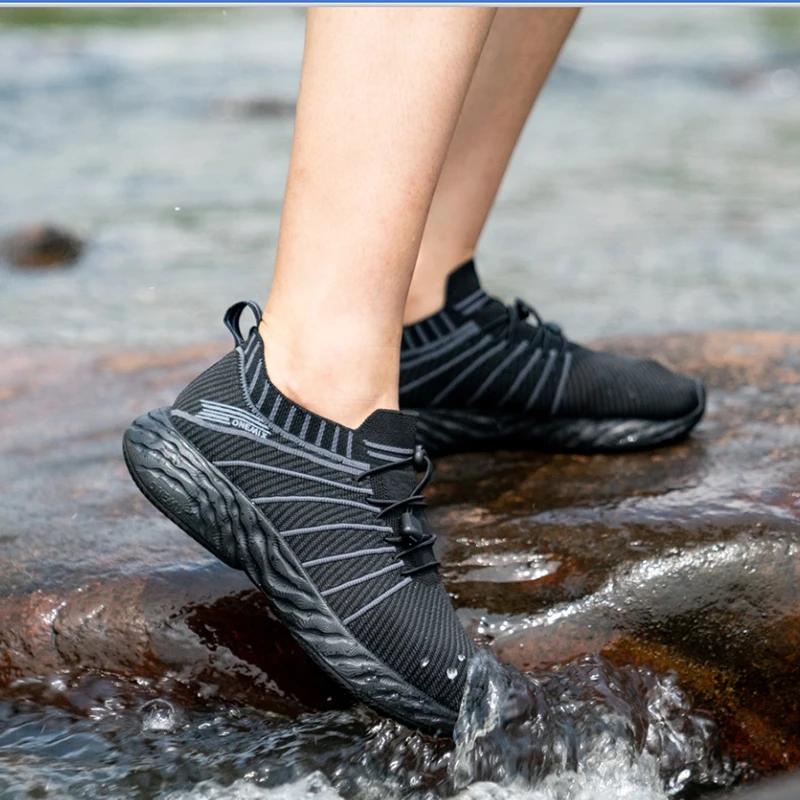 ONEMIX chaussures de course imperméables pour hommes respirant léger femmes formation marche baskets