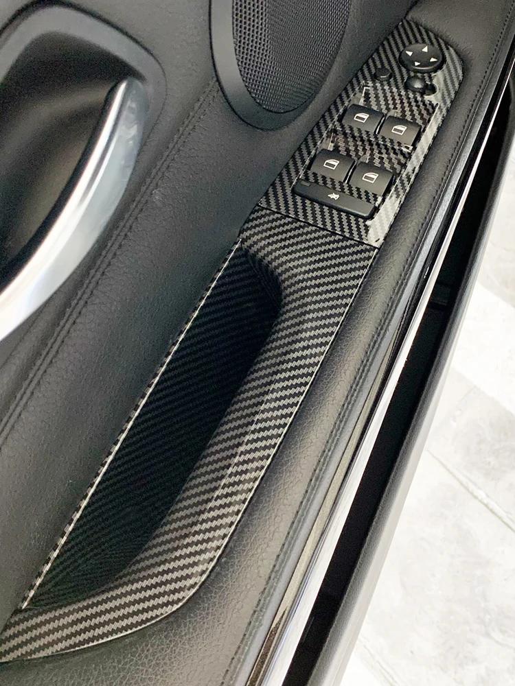 Poignée de traction d'accoudoir de porte intérieure en Fiber de carbone LHD RHD, pour BMW série 3 E9
