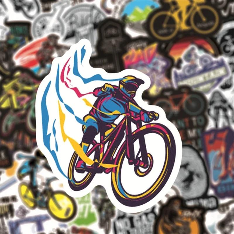 Autocollants de vélo de montagne imperméables, 50 pièces, pour l'extérieur, vtt, Cool pour bricolage