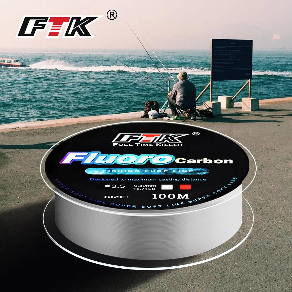 FTK – ligne de pêche à la mouche Super souple, leurre en fluorocarbone, Leader en Fiber de carbone,