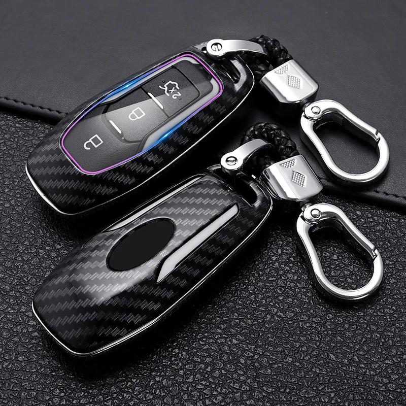 Nouvelle couverture de clé de voiture en fibre de carbone pour Ford ktMondeo Mustang F-150 Explorer