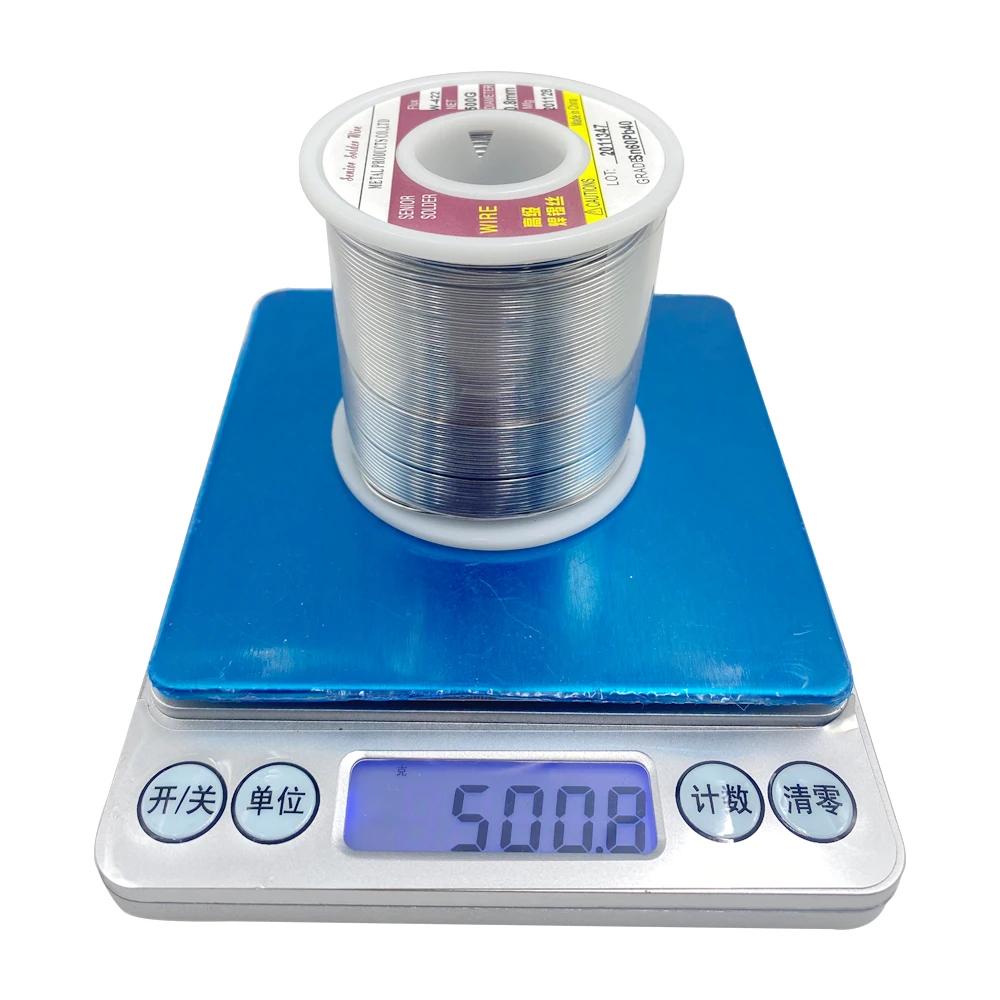 Rouleau de fil à souder, 500g, pour fer à fondre, noyau de colophane, sans nettoyage, haute qualité
