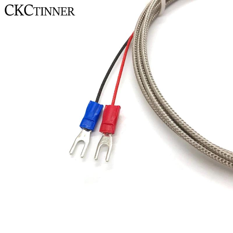 Thermocouple de Type K 4x30mm, 1/2/3/4/5M, Type de sonde, fil tressé blindé, capteur de température