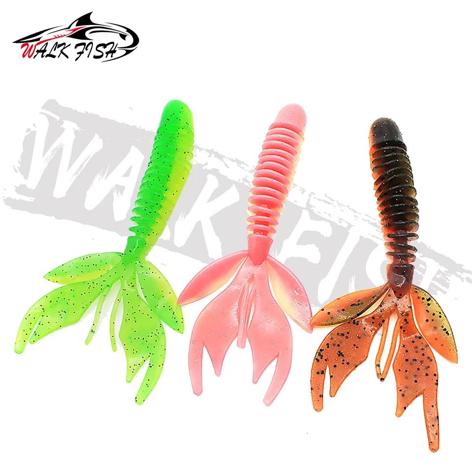 WALK FISH Bass Catch 80mm 120mm pêche leurre souple gabarit Wobblers Swimbait appâts en Silicone cre