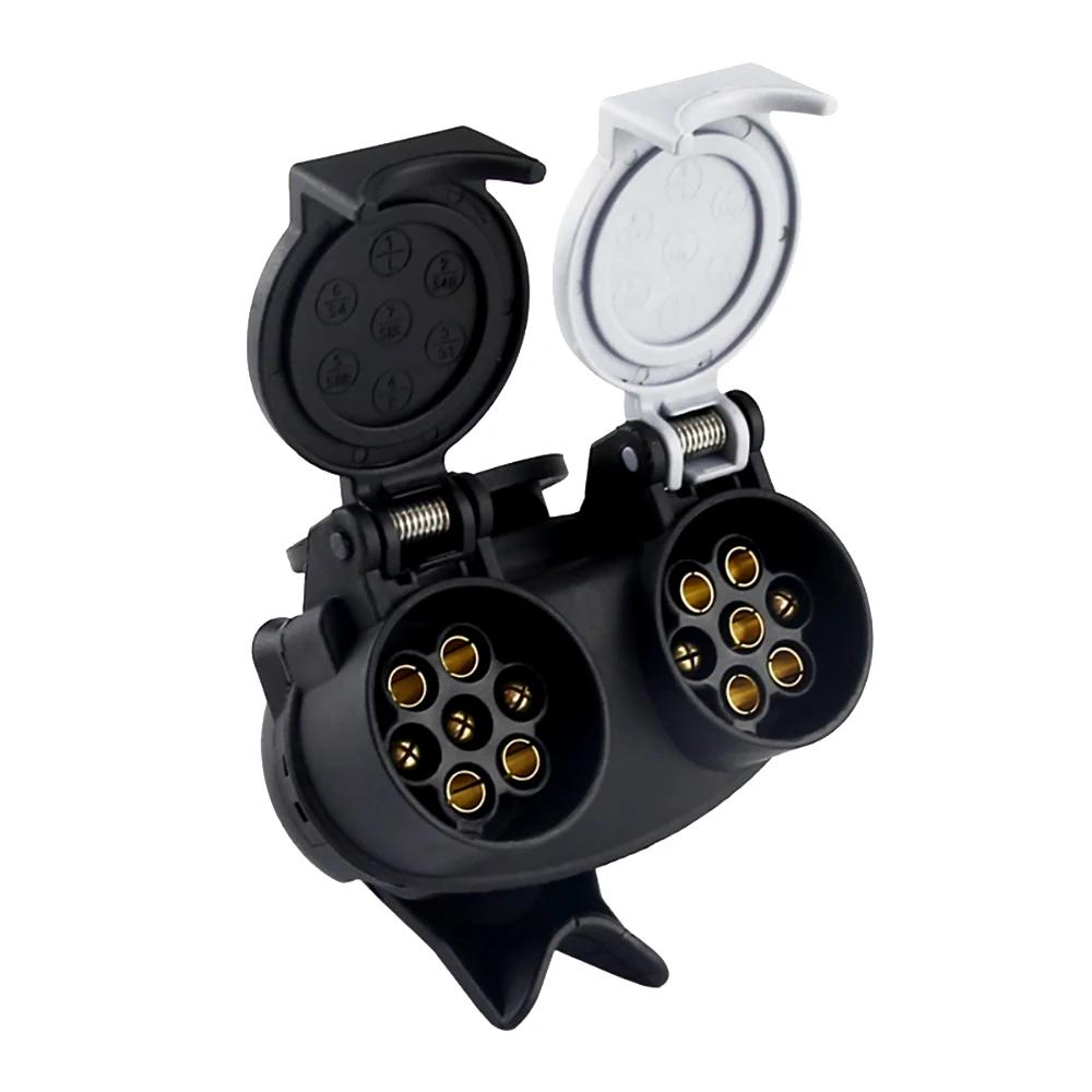 Connecteur d'Alimentation à Double Tête pour Remorque, Accessoire de 13 à 7 Broches, pour Touriste