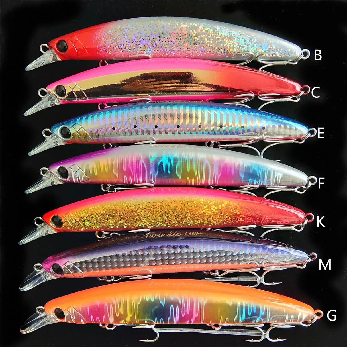 TSURINOYA-Leurre méné rigide flottant DW111, appât Élidéal pour la pêche au bar en mer, 130mm, 23g,