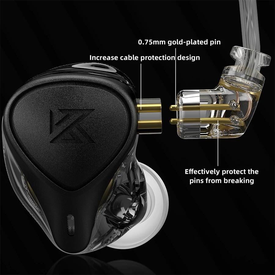 KZ ZEX Pro électrostatique + dynamique + écouteurs intra-auriculaires équilibrés suppression du brui
