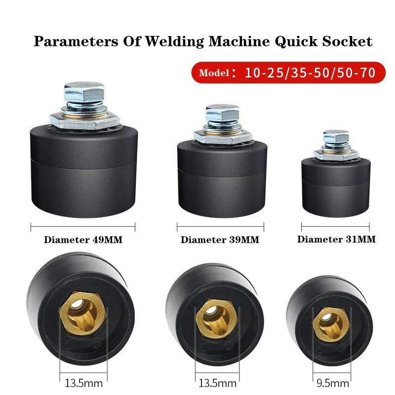 1 jeu de connecteurs de câble pour Machine à souder européenne, raccord rapide DKJ 10-25 35-50 50-70