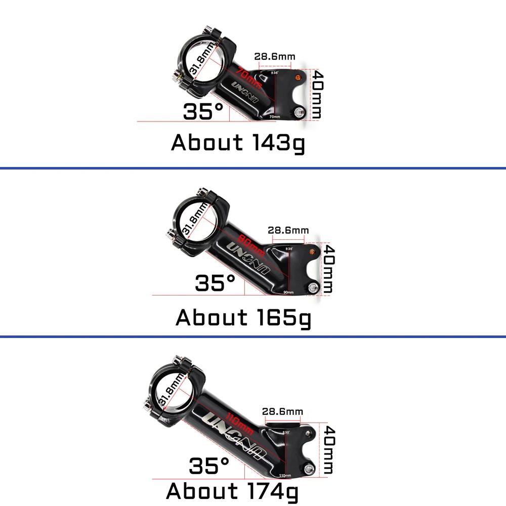 Tige de vélo de montagne ultralégère UNO 7, 17 degrés, Alu 6061, 60-130mm, 35 degrés, kaloy