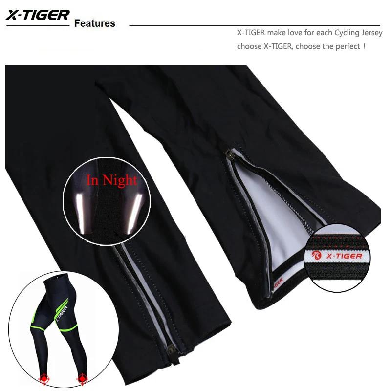 Pantalon de cyclisme X-Tiger pour homme, respirant, pour VTT, avec bretelles, rembourrage en gel 5D,