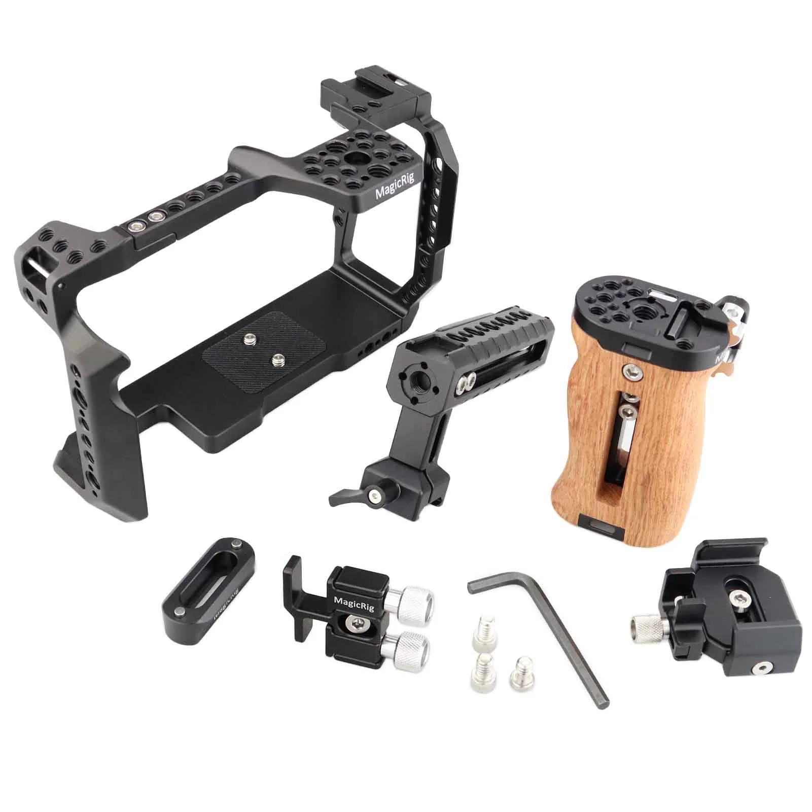 Kit de cage MAGICRIG pour BlackMagic BMPCC 6K Pro, avec poignée supérieure NATO, rail NATO, poignée