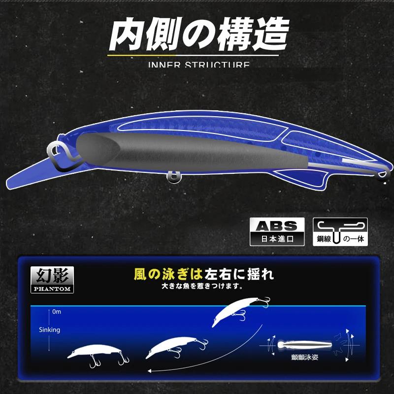 D1 leurres de pêche méné lourd 92mm/49g 110mm/60g coulant Laser artificiel dur Wobblers appâts pour