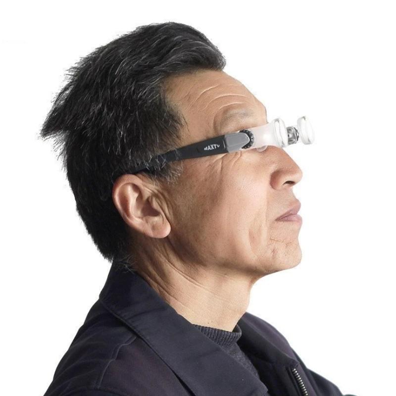 2.1X Max TV lunettes loupe lentille avec dioptrie + 3 binoculaires téléphone portable loupe avec sup
