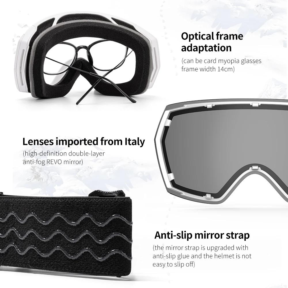 COPOZZ lunettes de Ski hommes femmes UV400 Anti-buée lunettes de Ski lunettes de neige adulte lunett