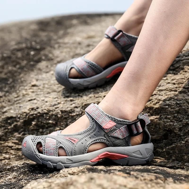 HUMTTO-Chaussures d'Extérieur Respirantes en Caoutchouc pour Homme et Femme, Sandales en Maille à Ai
