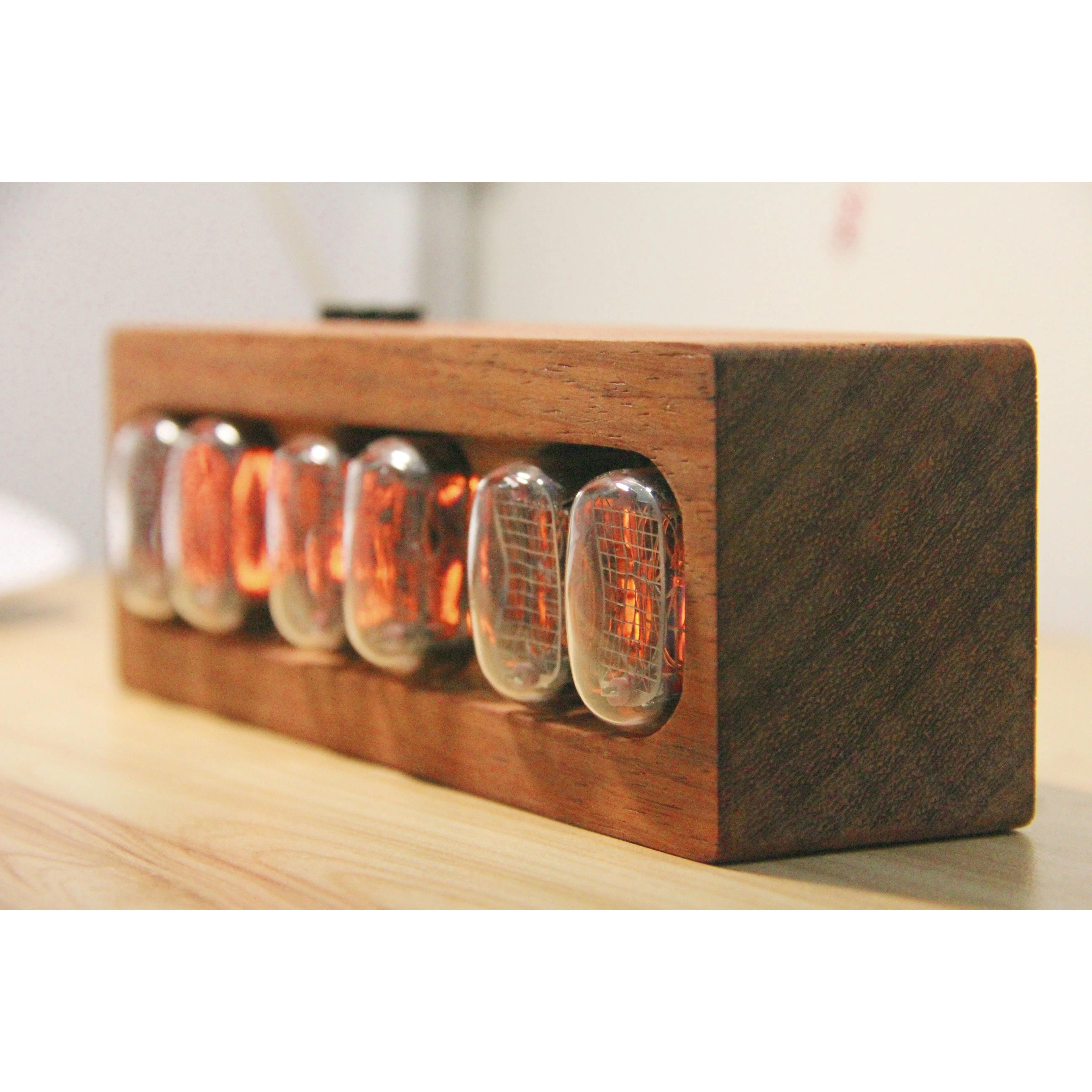 GHXMedals IN-12 Glow Tube Clock, Retro Bâle ie Clock, DIY Creative Home Audio, Ornements de bureau,
