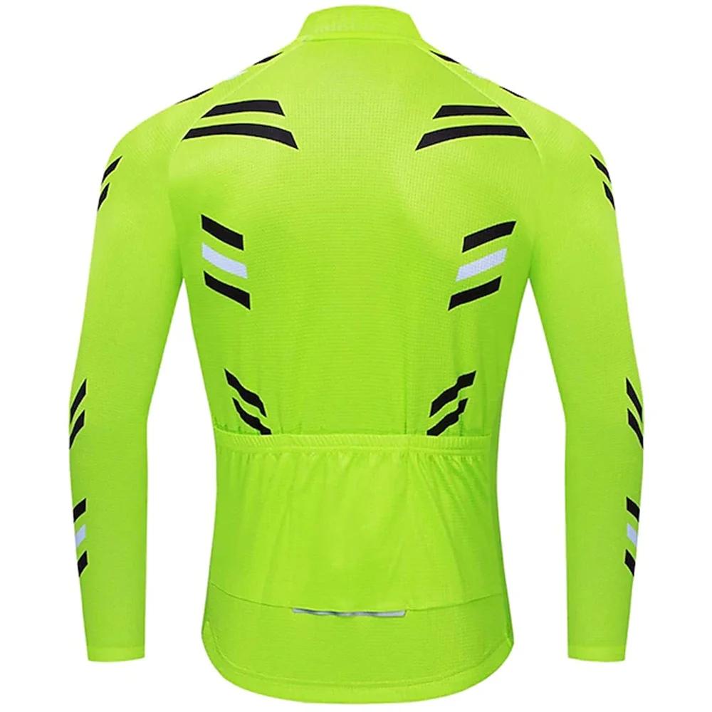 Maillot de cyclisme en polyester à séchage rapide pour homme, haut à manches longues, sublimation pe