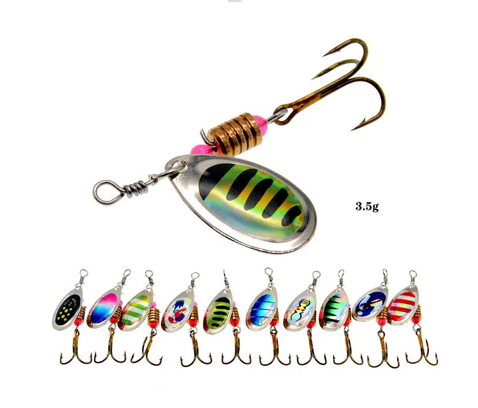 Leurre de pêche Spinner cuillère en métal, ensemble de 16 pièces, Spoonbait, manivelle, Wobblers pou